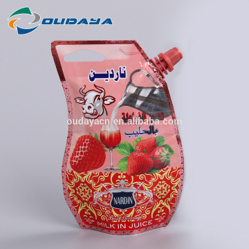 Flexible Plastic Customized Printing Shaped Juice Pouch