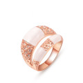 Tissany colorful crystal rose gold plated rings jewelry