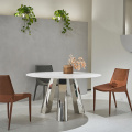 Round White Modern Dining Table