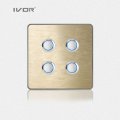 3 Gangs Lighting Switch Touch Panel Aluminum Alloy Material (RD-ST1000L3)