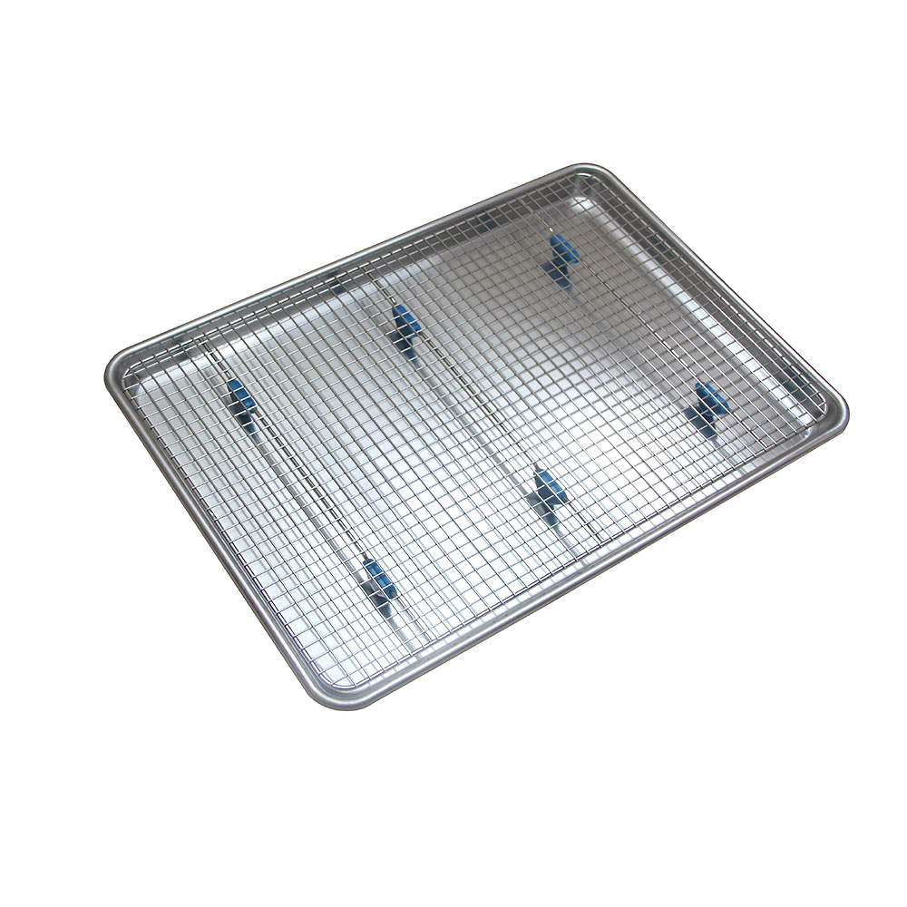 Aluminum Bun Pan With Stainless Rack