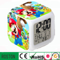 Wholesale Fluorescent Logo Printed Silicon Digital Alarm Clock