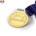 Medallas deportivas de plata de esmalte de flores personalizados