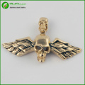 Personalisierte Titanium Stahl Herren Schmuck Bird Wings Skull Anhänger