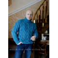 OEM Luxury High Quality Hand Knit Men Sweater Cardigan Pullover