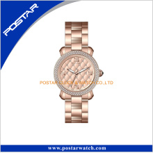 Moda de aço inoxidável Genebra Diamond Quartz Wrist Lady Watch Mulheres Watch