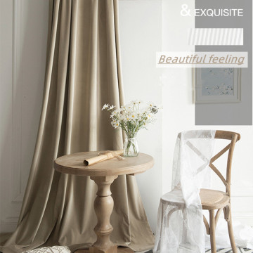 Wool fleece thick blackout curtains