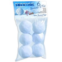 Indoor Snowball Fight - Set of 6 Double Sized Snow Balls