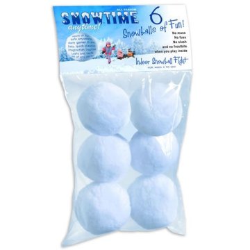 Combat de boule de neige intérieur - Ensemble de 6 boules de neige à double taille