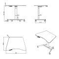 Einbeiniger elektrisch höhenverstellbarer Schreibtisch