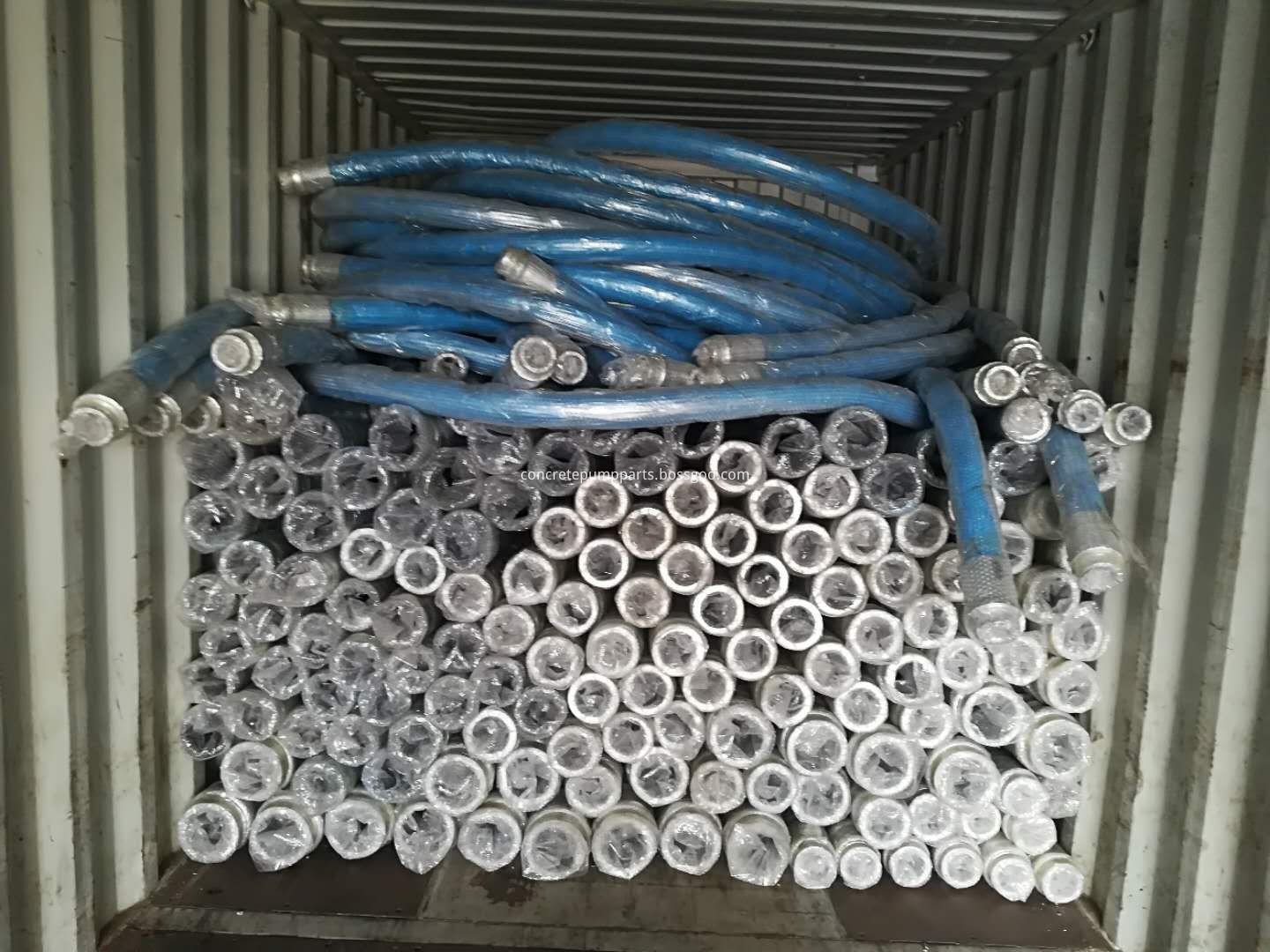 concrete pump rubber hose loading container 