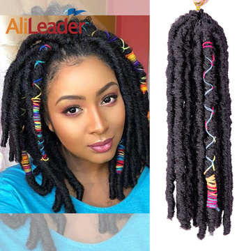 Color Line Faux Locs Ombre Crochet Trança Cabelo