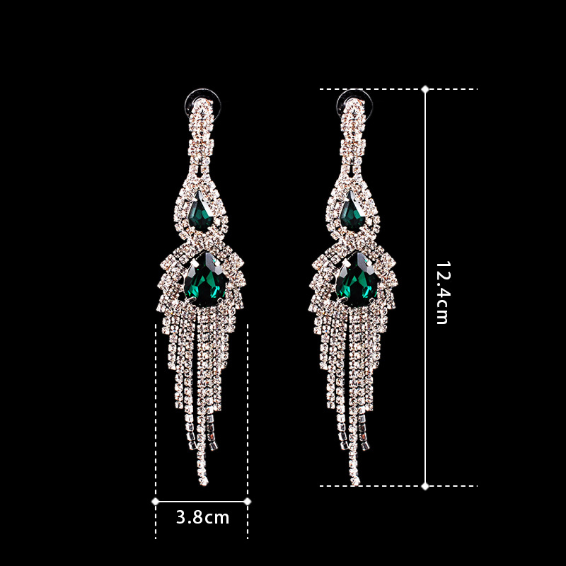 Green Crystal Earrings