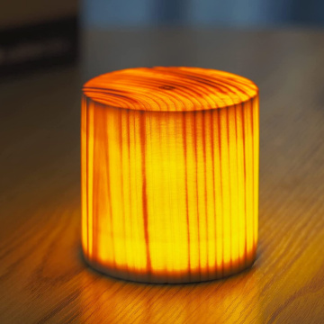 USB Table Lamp Wood Night Light