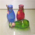 Glass Vase with Feather Flower