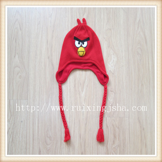 red earflap angry bird hat 