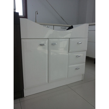 Cabinet de salle de bain en PVC haute brillance