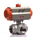 Flange Pneumatic Three-Way Ball Valve