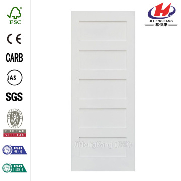 28 pulg. X 96 pulg. Shaker 5-Panel Primed Solid Core MDF Derecho Single Prehung Puerta Interior Quality Asegurado