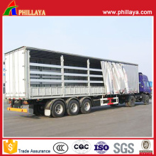 3 Axles Wing Open Van Curtain Side Semi Trailer