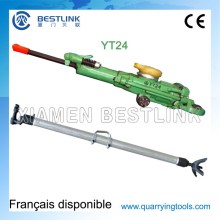 High Performance Underground Pneumatic Yt24 Pusher Leg Rock Drill