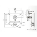 Tool Box Recessed Paddle Handle Lock