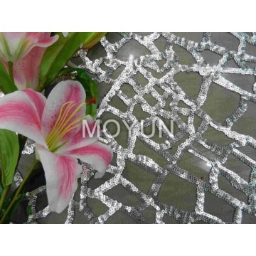 POLI MESH COM 5MM SEQUIN EMBD 50/52 "