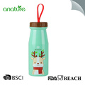 Steel Water Bottle Silicone Handle Lid For Kids