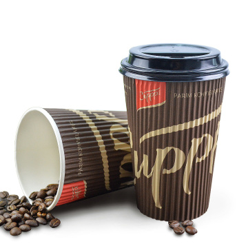 8oz 12 oz 16oz Double Wall Paper cup Hot paper cup sleeve,custom paper coffee cup sleeve with logo,coffee paper cups