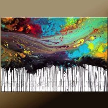 Pintura caliente del arte abstracto del diseño de la venta en la lona para la decoración casera (XD1-303)