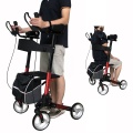 Aluminium Rollator vertical Walkers avec des accoudoirs