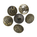 Fashionable Buttons With Bronze Flower Decorative Pattern