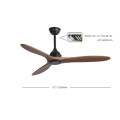 Decorative wood blade ceiling fan with ac motor