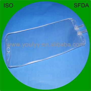 Saco de infusão de PVC 1000ml com duas portas