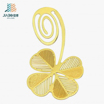 Heißer Verkauf Kupfer Benutzerdefinierte Blatt Logo Metall Gold Lesezeichen für Förderung Geschenk