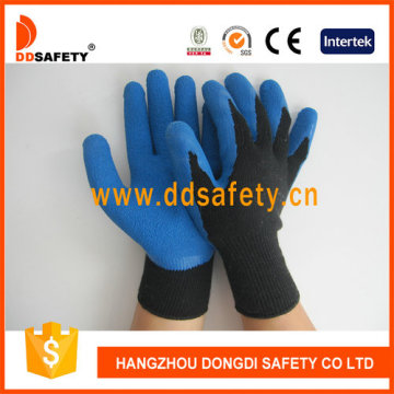 Revêtement en latex bleu 10 gants tricot Gague Dkl327