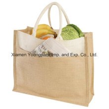 Мода большого экологичного многоразового джута Burlap Tote Bag