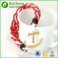 Fashion jewelry 316l stainless steel gold anchor bracelet for men