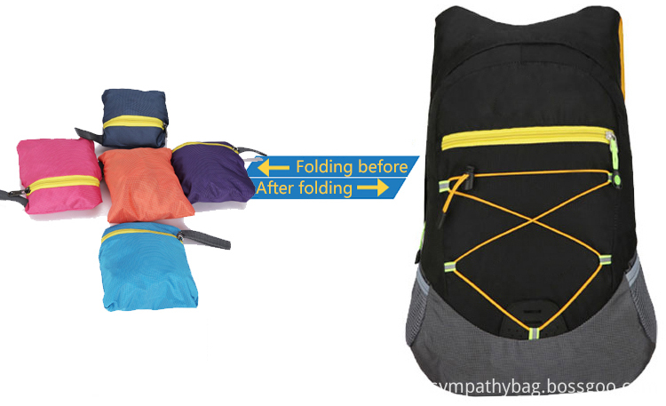 outdoor folding Nylon Double Backpack