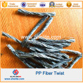 Fibra de polipropileno PP fibra de torsión fibra macro 19 mm 48 mm 54 mm