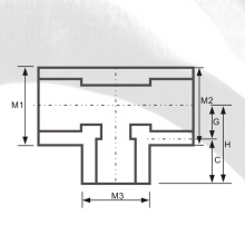 ASTM SCH80 UPVC Tee de redução Cor cinza escuro