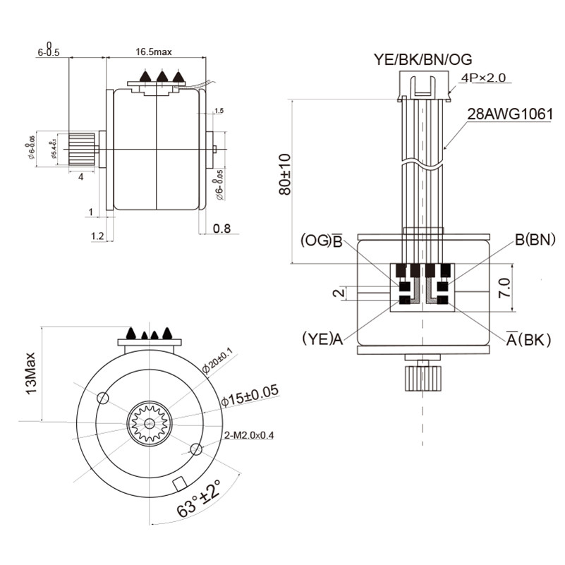 round stepper motor