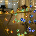 LED Multi Color Peach Flowers String Lights