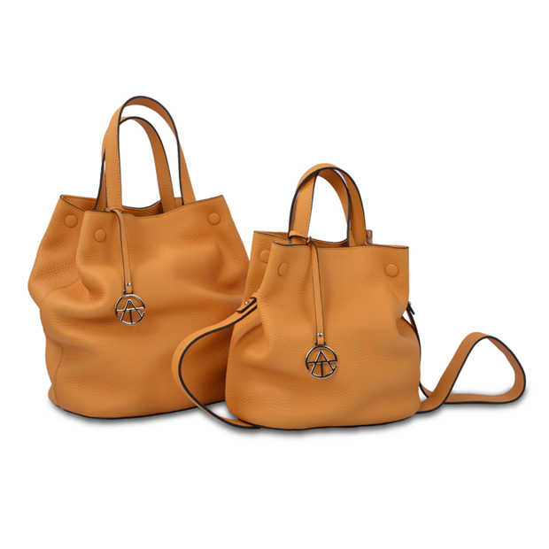 Fashionable drawstring bucket bag is durable