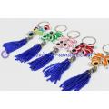 Greece multicolor oval evil eye keychain, multicolor resin evil eye beads