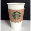 Paper Sleeve for Hot Drinking Cup Starbuck Coffee