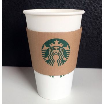 Paper Sleeve for Hot Drinking Cup Starbuck Coffee