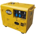 Silencioso Canopy Silencioso Portable 5kVA 6kVA Diesel Generator con bajo precio