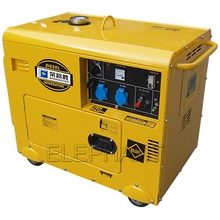 Impermeável Silent Canopy Portable 5kVA 6kVA Diesel Generator com baixo preço