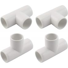 4-Pack 1" Tee PVC Fitting